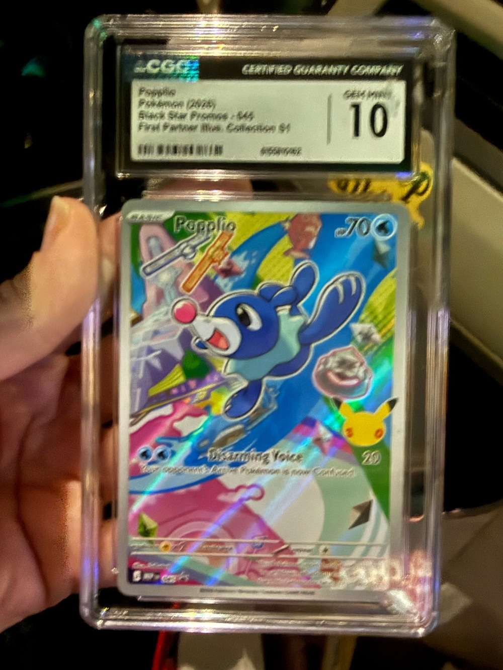 Popplio V Full Art Graded Card - Blue